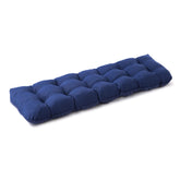 IPYNBAP outdoor bench cushion in navy on a bench, ideal for indoor and outdoor seating