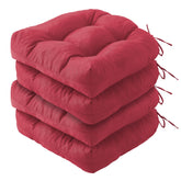 IPYNBAP outdoor chair cushions four-pack tufted burgundy for comfortable dining