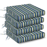 IPYNBAP blue stripe outdoor chair cushions for patio seating with added comfort.