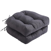 IPYNBAP outdoor chair cushions set 2 with tufted dark grey texture for patio comfort