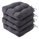 IPYNBAP outdoor chair cushions set of 4 tufted dark grey for comfortable seating.