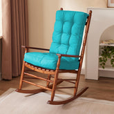 IPYNBAP rocking chair cushion teal front view highlighting tufted comfort