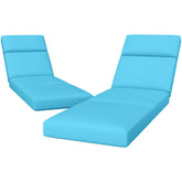 Iristykilin chaise lounge cushions 72x21 outdoors provide plush back and hips support