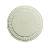 Irnyso metal white flue cover with embossed almond finish for durability.