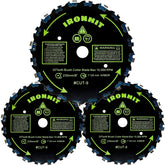 IRONHIT 9in 20T blades pack for rugged brush cutting.