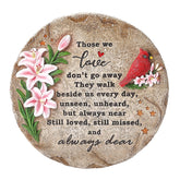 Ironlux memorial stone cardinal garden 10-inch on path for reflection