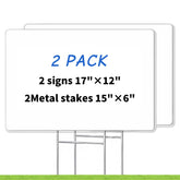 ISDGER blank yard sign 17x12 front view, waterproof and ready for customization