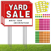 ISYHCC yard sale signs kit with stakes for durable outdoor display.