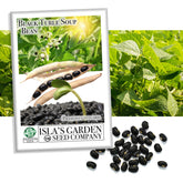 Isla's Garden Seeds Black Turtle Beans seeds for home gardens, rich flavor.