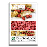 Isla's Garden Seeds Tennessee Red peanut seeds packet for home planting and potential harvest