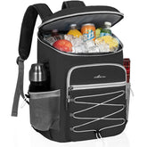 ITHWIU cooler backpack shows 33-can capacity, ideal for beach picnics and outdoor events.
