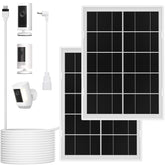 iTODOS 7W solar panel on Ring Cam front view for efficient recharging.