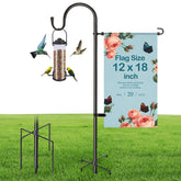 IVOODi 48 inch heavy duty flag stand base stabilizes flags in windy yards