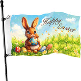 Jaailee Happy Easter flag with double-sided print for outdoor garden decor