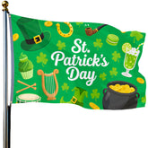 Jaailee St Patrick's Day flag 3x5ft for vibrant outdoor decoration