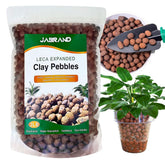 Jabrand LECA clay pebbles pack 2lb for versatile planting and drainage