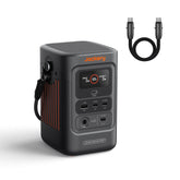 Jackery Explorer 240D front view, compact power station ready for camping trips