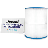 Jacuzzi ProClassic 50 Sq Ft cartridge closeup showing premium filtration media for clear water