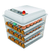 JAEDO automatic egg incubator front view showing large capacity and user-friendly design for home hatchers