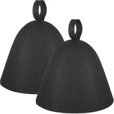 JaGely sauna hat two pieces in black for comfortable spa sessions and hair protection.