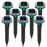 Jahy2Tech mole repellent stake front view protecting lawn up to 7,000 sq ft