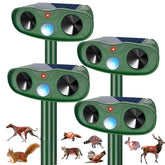 Jahy2Tech Raccoon Fortress Pro outdoor unit deters wildlife with ultrasonic waves in garden
