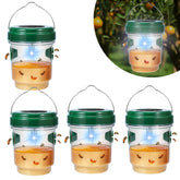 Jahy2Tech solar wasp trap outdoor hanging in a 4‑pack setup for patio protection