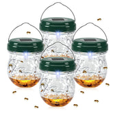 Jahy2Tech Wasp Trap with LED Light hanging for outdoor pest control.