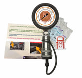 JailBreakYourTractor gauge and shims on Kubota L-Series for precise pressure checks
