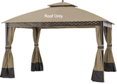 JANCANOPY replacement cover for 10x12 Oakmont and Pinehurst gazebos, khaki, shields from sun and rain.