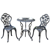 JARDIN DE CENTENNIAL patio bistro table in rose copper for outdoor entertaining