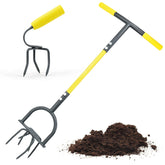 Jardineer hand-tiller-combo-pack shown with twist tiller and claw, ready for raised beds.