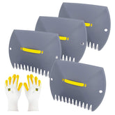 Jardineer leaf scoops hand rake grey with easy grip for quick cleanup.