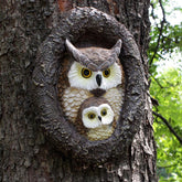 JARPSIRY owl tree sculpture enhancing garden charm with playful design