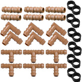 JAYEE 24P drip tees secure 1/2 inch tubing for reliable irrigation