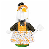 JcHrmers beekeeper goose outfit on a 23-inch statue adds spring charm.