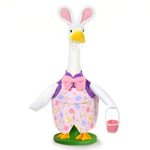 JcHrmers Easter Goose Outfit with bunny ears for a charming porch display