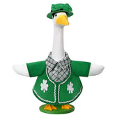 JcHrmers St Patrick's Day goose outfit hat enhances porch decoration