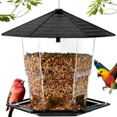 Jealoeur outdoor bird feeder with retractable design for easy filling and cleaning.