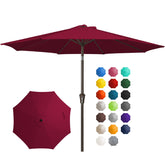 JEAREY 10ft patio umbrella with push-button tilt and crank for easy shading.