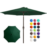 JEAREY 10FT patio umbrella provides broad shade for outdoor dining spaces.