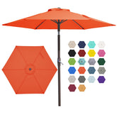 JEAREY 7.5ft patio umbrella tilt button provides flexible shade at the table
