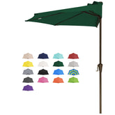 JEAREY 9ft half umbrella frame detail for durable outdoor use
