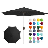 JEAREY 9ft outdoor umbrella main view showing broad shade for patios.