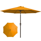 JEAREY 9ft patio umbrella with crank tilt for easy shade control
