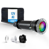 Jeavle 1.5-inch LED pool light showing vibrant color options for inground pools.