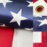 Jegatoo US flag 3x5 embroidered stars for outdoor display with durable craftsmanship.