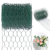 JELIEE chicken wire for floral arrangements in green, 4x118 inches, ideal for craft displays