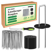 JELNER landscape stakes 6 inch 11 gauge pack contents for sturdy garden setup