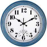JENLYSTIME 12-inch blue wall clock with bold numbers for easy distant viewing